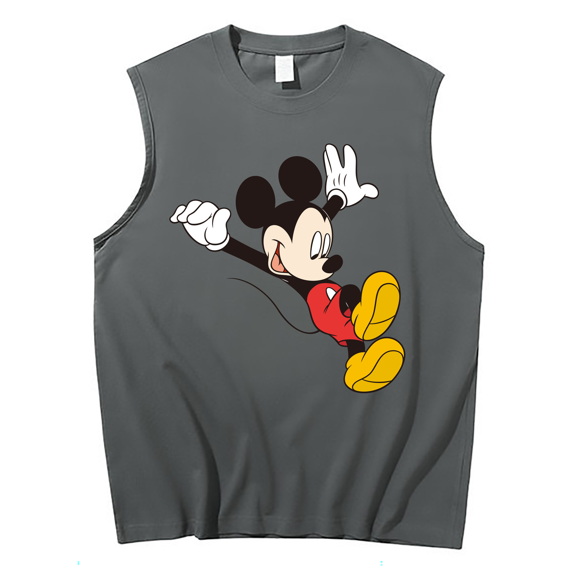 ミッキーマウス Mickey Mouse コットン100％タンクトップ（フロントプリント）